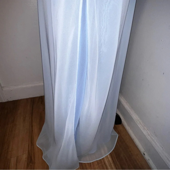 Blushe Impressions, 14 sleeveless, spaghetti string 3 layer chiffon flowing maxi - Picture 4 of 11